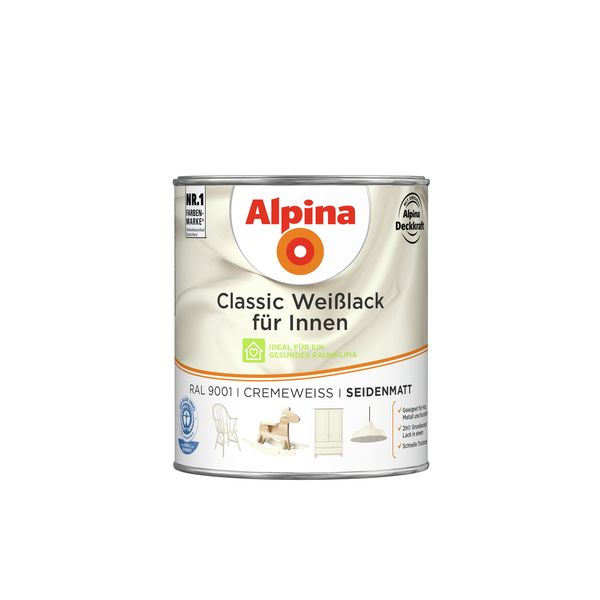 Weißlack Classic sdm. cremeweiß 750ml RAL 9001 für Innen