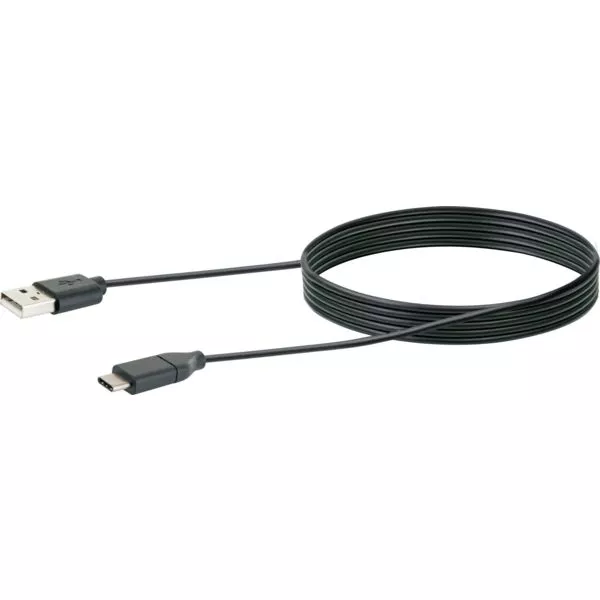 Kabel USB 3.1 Stecker  schw.  1 m 3.1 C Stecker > 2.0 A Stecker