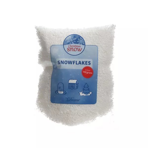 Schneeflocken 100% PE weiß 100g