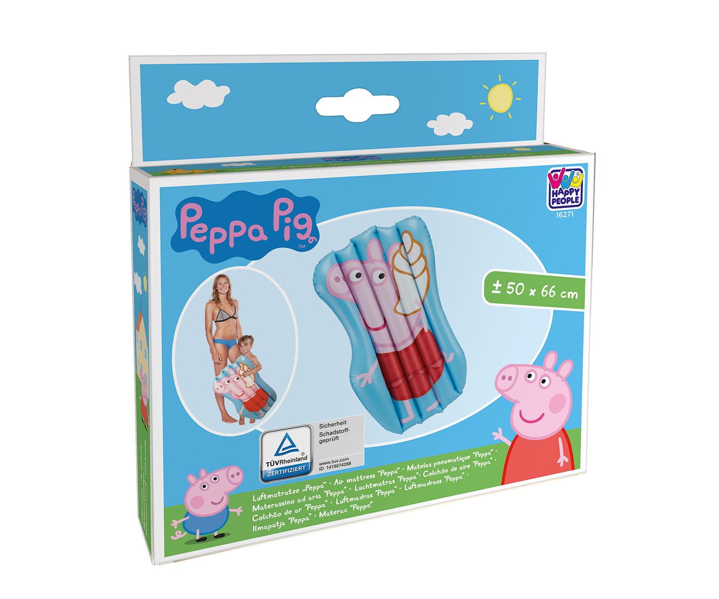 Happy People Peppa Pig Kindermatratze "Peppa", 50 x 66 cm