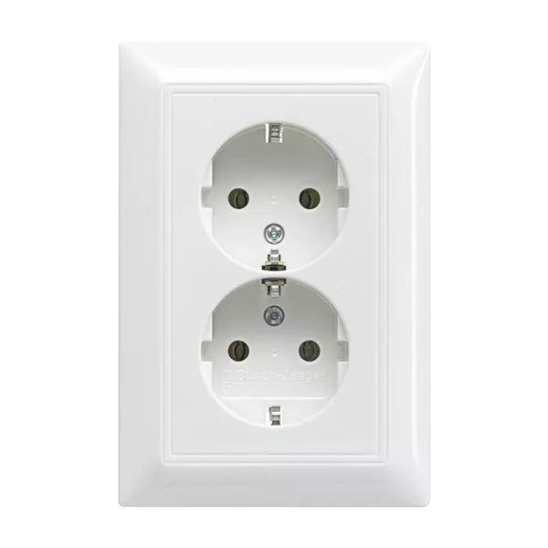 Steckdose 2-fach Balance SI alpinweiß Busch Jäger