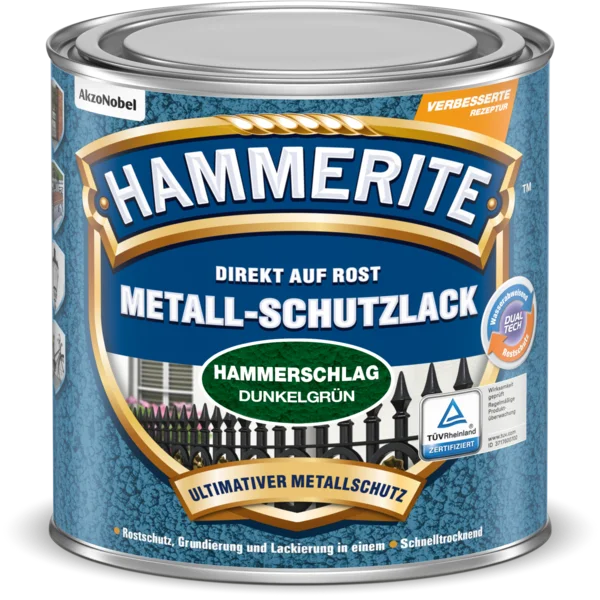 Hammerite Metallschutzlack Hammerschlag Dunkelgrün 750 ml
