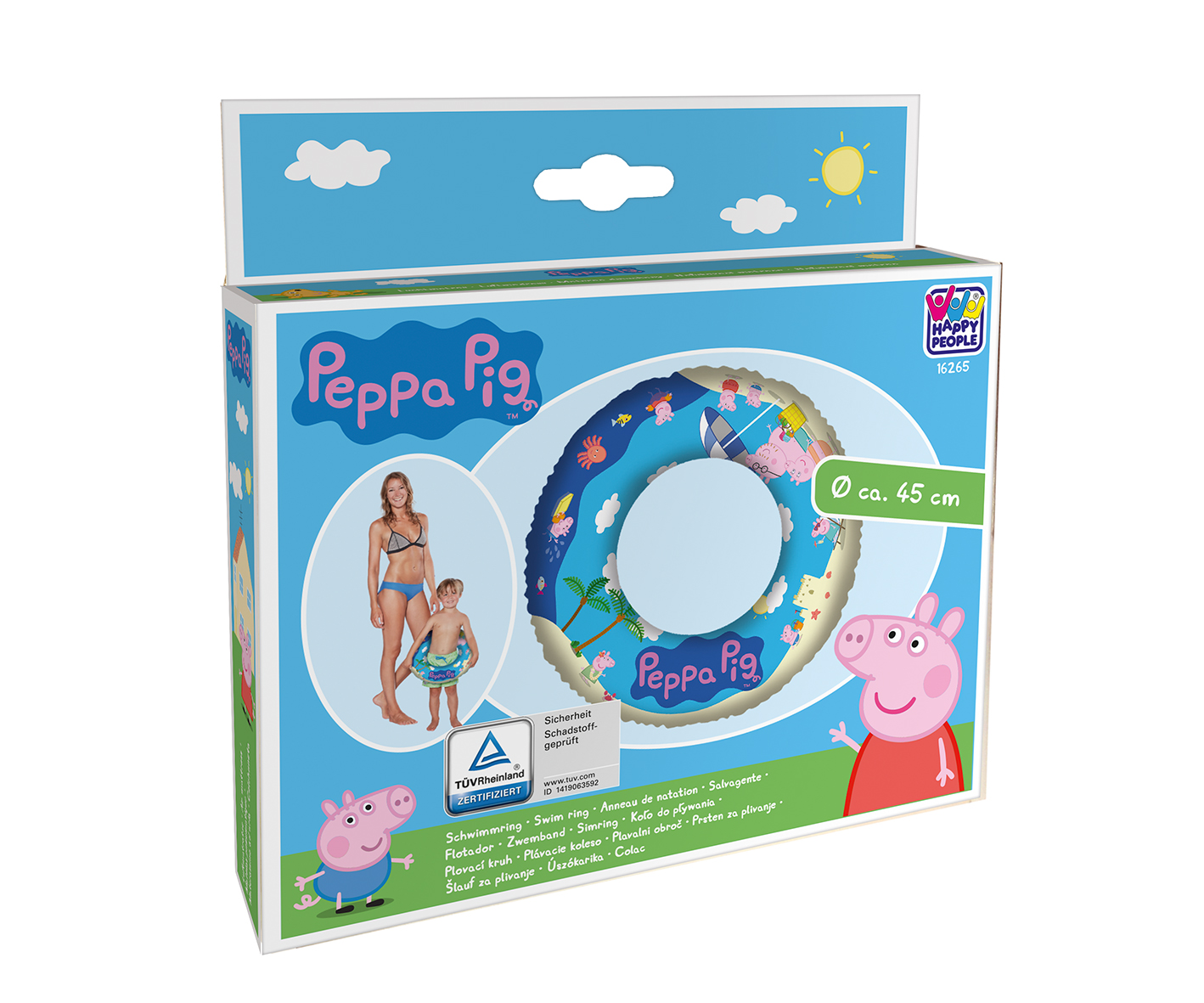 Happy People Peppa Pig Schwimmring, 45 cm