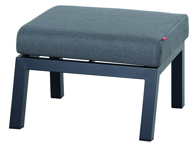 Siena Garden Loungehocker Lindos inkl. Kissen, Anthrazit/Grau