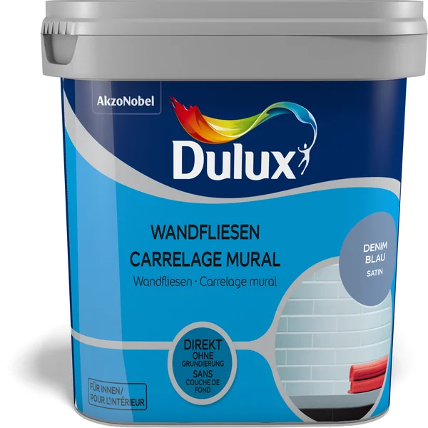 Dulux Wandfliesenfarbe Denimblau Satin 750 ml