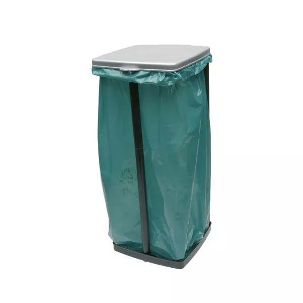 Müllsackständer silber/anthrazit 28,5x33x87cm, in 3 Größen montierbar