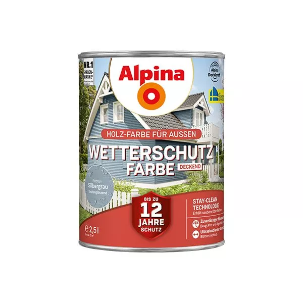 Wetterschutzfarbe silbergrau 2,5L deckend