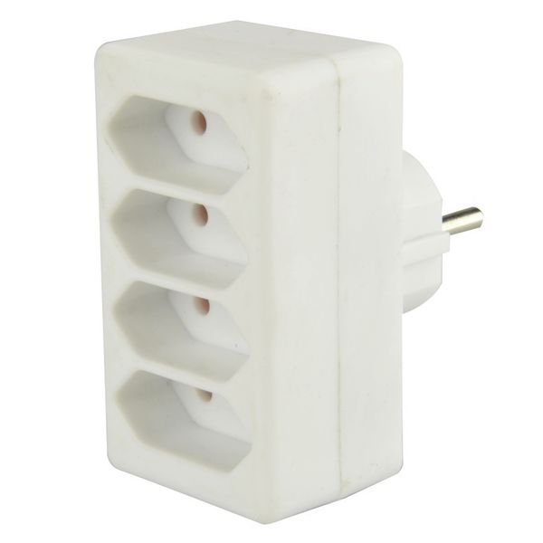 Euro-Adapter weiß 4-fach