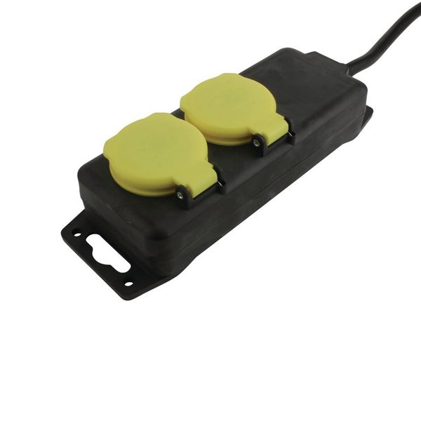 Tischsteckdose Feuchtraum IP44 2f 1,5m H07RN-F3G1,5mm²