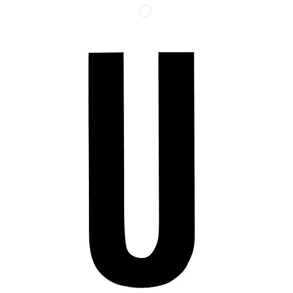 Klebebuchstabe U schwarz 100 mm