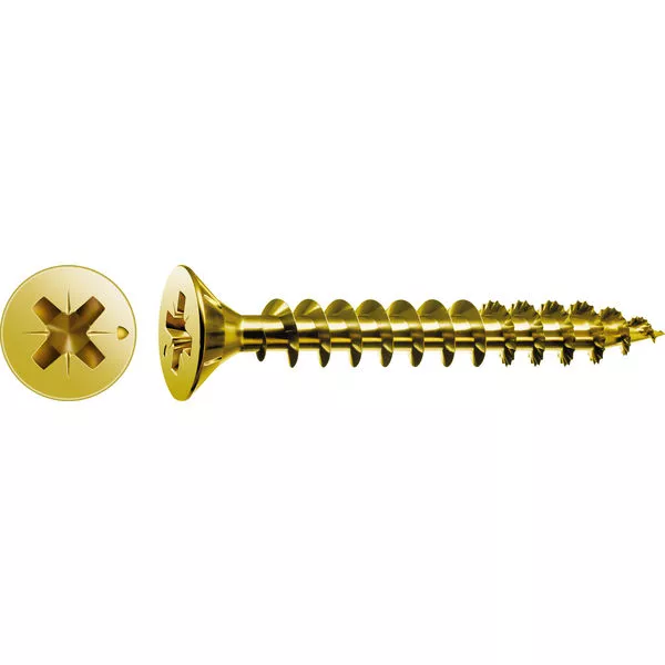 Universalschrauben gelb vz VG 2,5x30 mm SeKo Pozi Pack L (300 Stück)