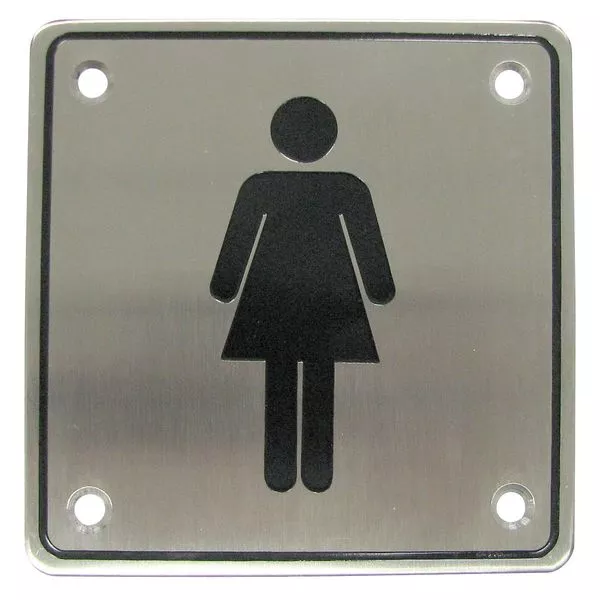 Türschilder Herren Edelstahl 100x100 mm (PG 4)