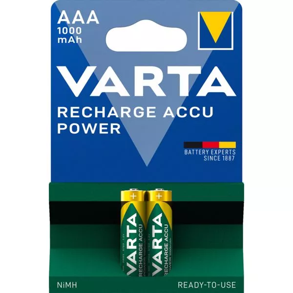 Akku Power AAA 1000mAh 2er Varta Recharge im Blister