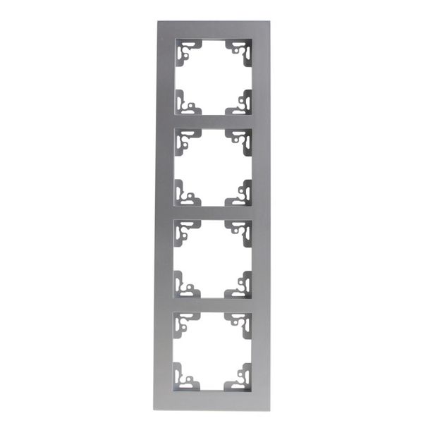 Abdeckrahmen 4-fach Melbourne Serie703 silber