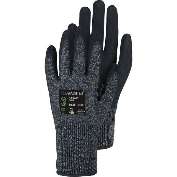 Handschuhe LW Nitril verst. basalt 9 Touch-Funkt-
