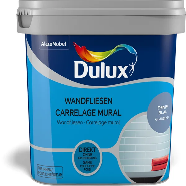 Dulux Wandfliesenfarbe Denimblau Glänzend 750 ml