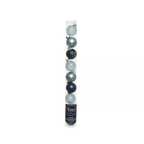 Kugeln mix blau m/a Fb Ø3cm Glas
