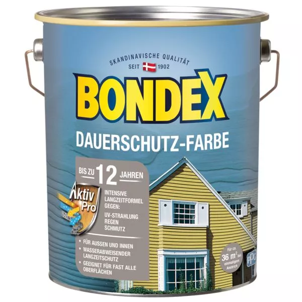Bondex Dauerschutz Farbe Sch.weiß 4L schneeweiß