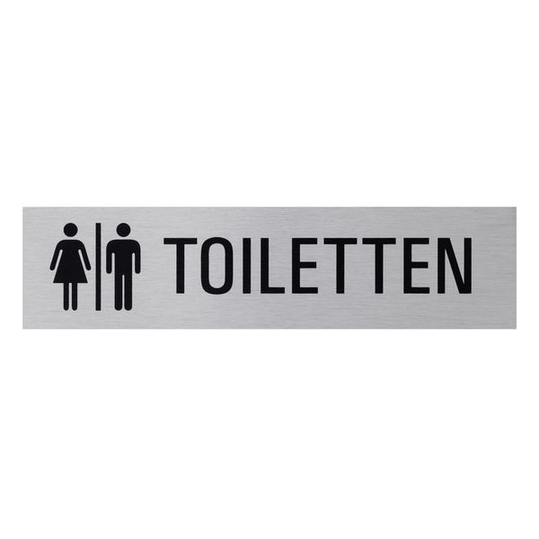 Aluhinweisschild 160x40mm D+H Toiletten
