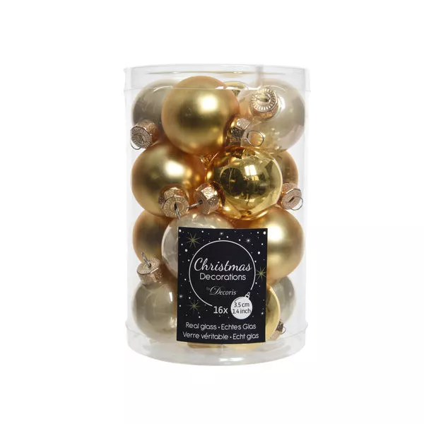 GlasKugel mix gold assorted Ø3.5cm Glas