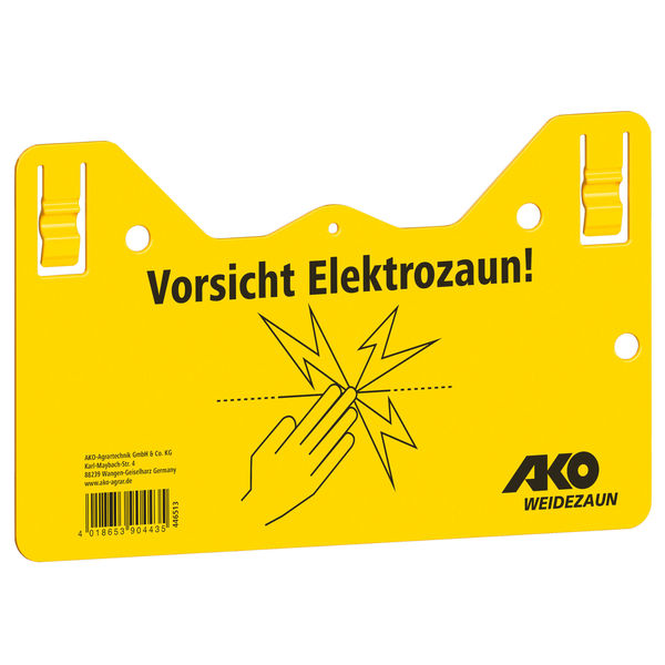 Warnschild Vorsicht Elektrozaun 2-seitig