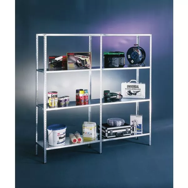 Steck-Grundregal weiß 180x80x35 cm mit 4 Böden