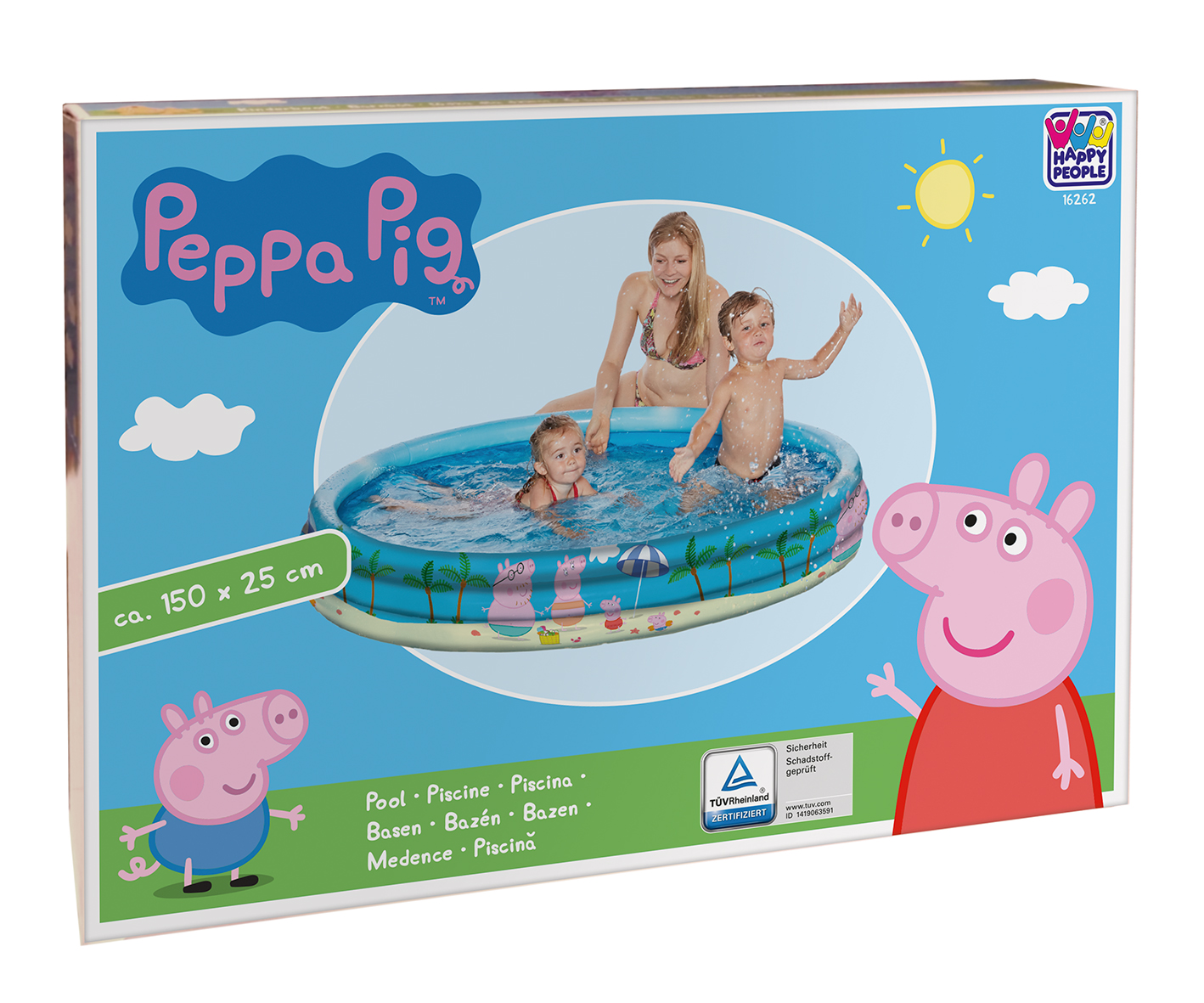 Happy People Peppa Pig 3-Ring-Pool, 150 x 25 cm