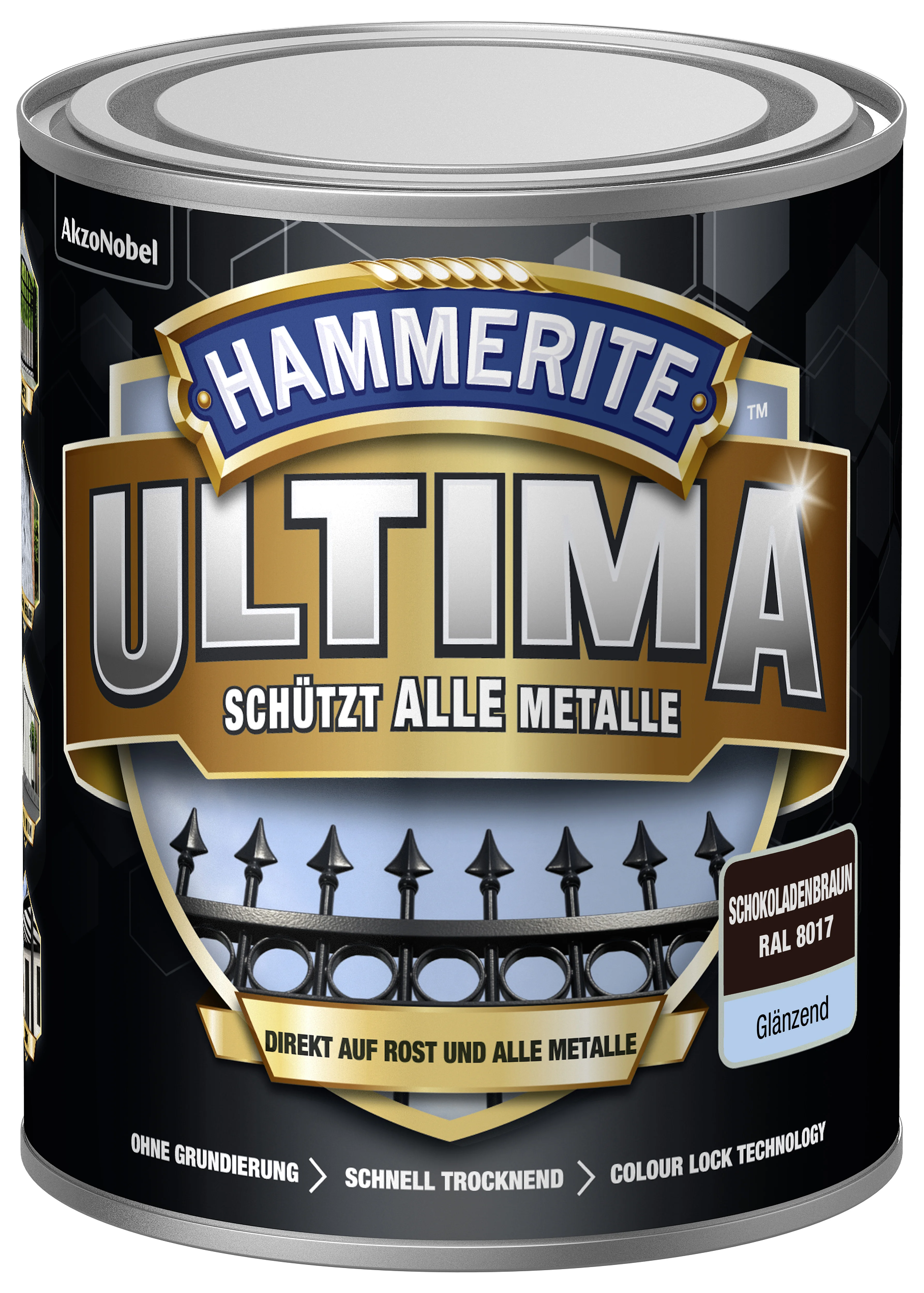 Hammerite Ultima Metallschutzlack Ultima Schokobraun glänzend 750 ml