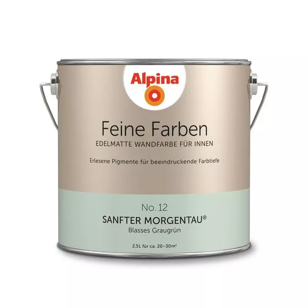 Wandfarbe Sanfter Morgentau 2,5L Feine Farben