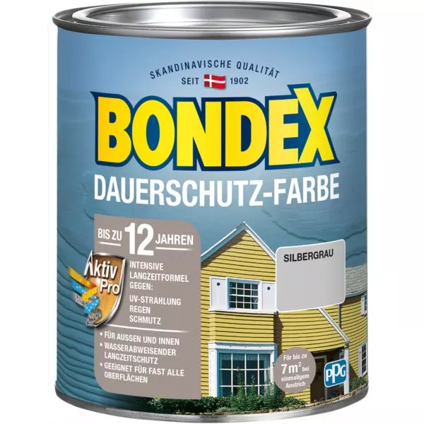 Bondex Dauerschutz Farbe silb.grau 0,75L silbergrau