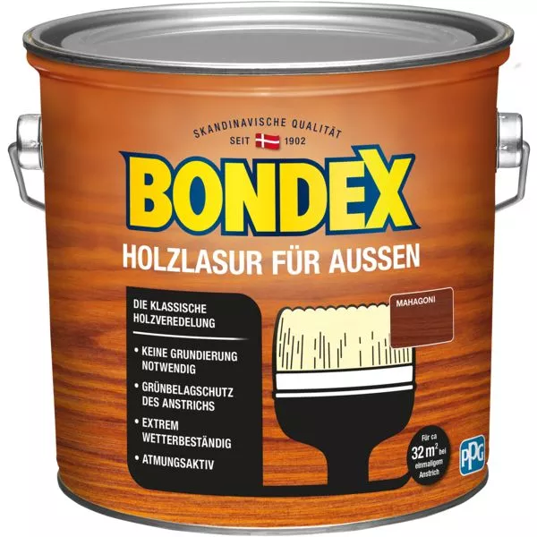Bondex Holzlasur außen Mahagoni 2,5L