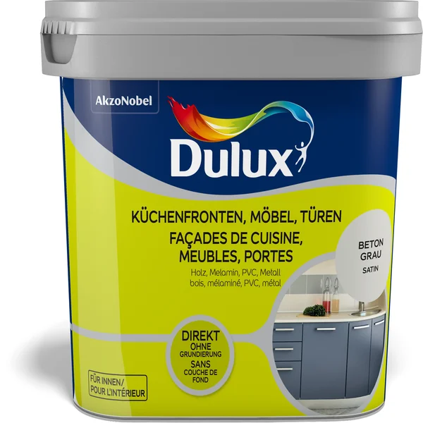 Dulux Küchenmöbel- und Türenfarbe Satin Betongrau 750 ml