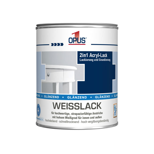 OPUS1 Weisslack wv gl 0,75L wasserverdünnbar