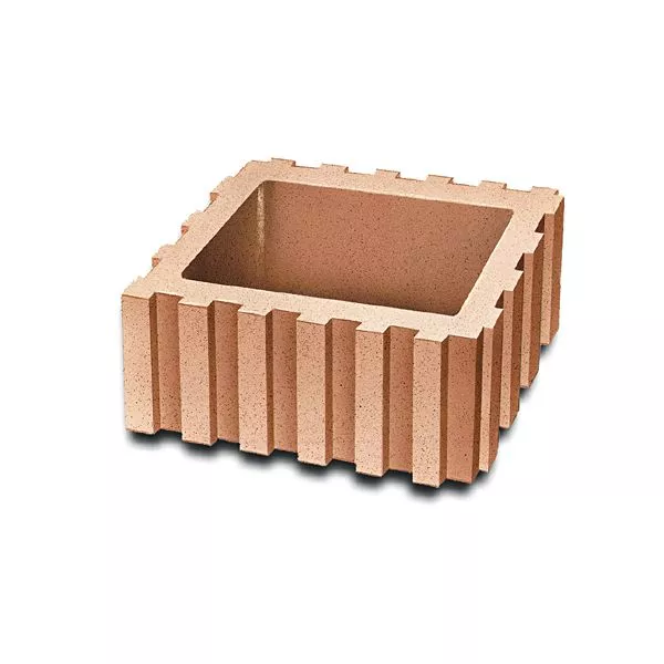 Pflanzstein Rasterflor klein grau 30x40x25cm