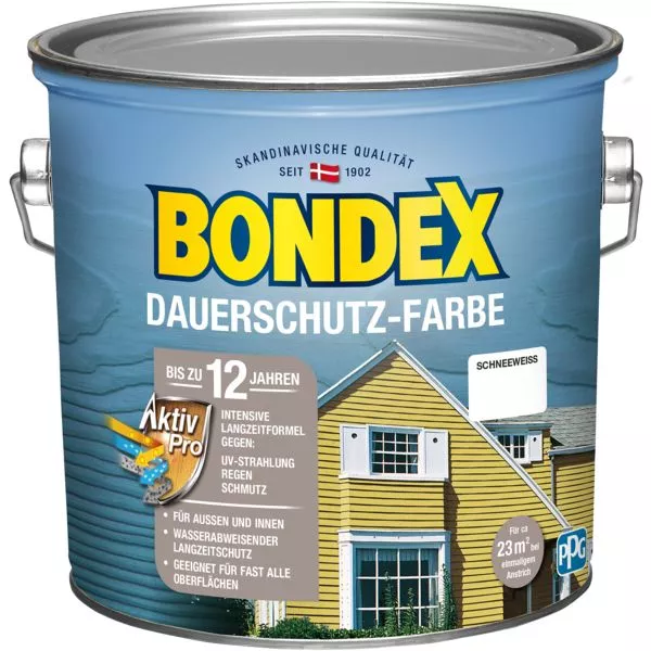 Bondex Dauerschutz Farbe Sch.weiß 2,5L schneeweiß