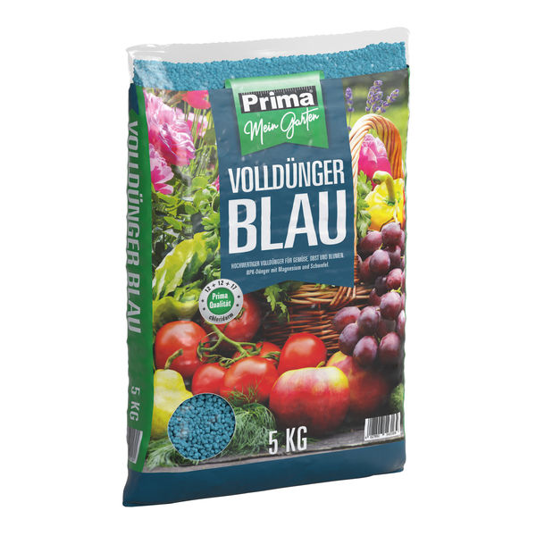 Prima Volldünger blau 5kg NPK 12+6+18(+2+38) PE-Beutel transparent