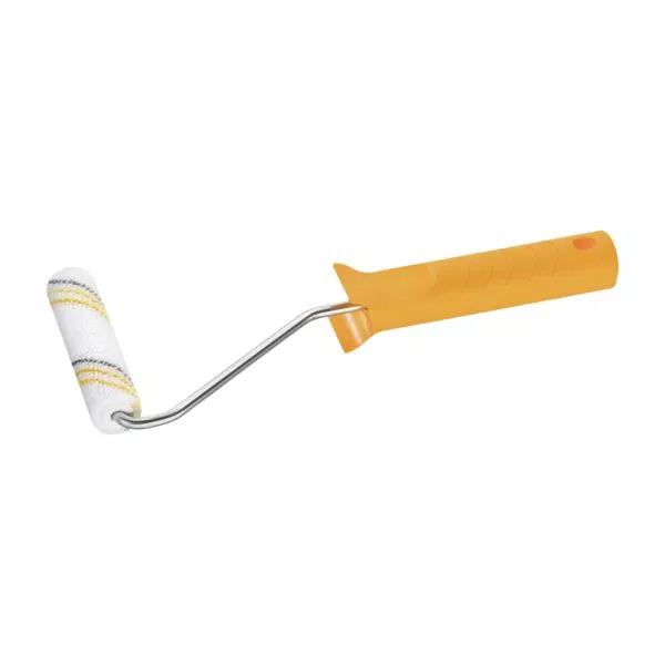Lackier-Roller Gelbgraufaden10cm 3K Griff abgewinkelt