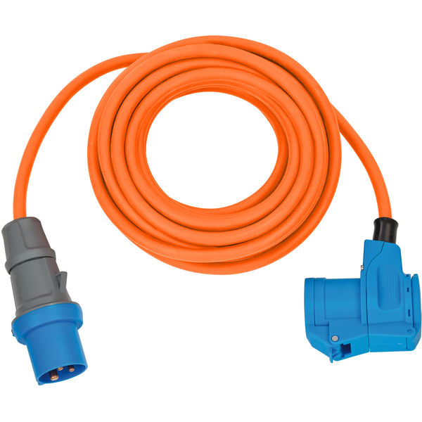 Verlängerungskabel 25m CEE230V/16A IP44 H07RN-F3G2.5 orange, Winkelkupplung