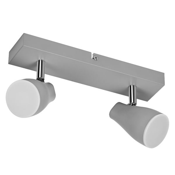 Deckenleuchte Spot Pear 2x4,3W 26cm grau LED 2xGU10 2700K 420lmIP20