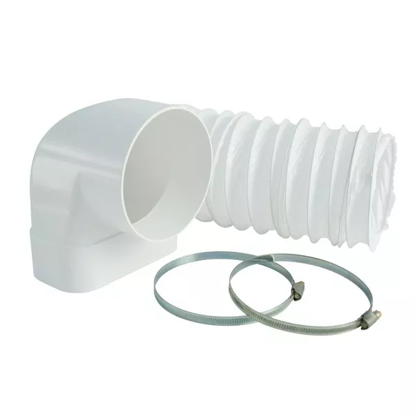 Umlenkstück mit Schlauch 125 weiss