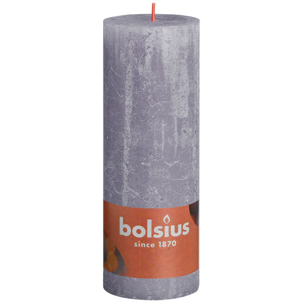 Stumpenkerze Gefror. Lavendel 190/68mm Rustik Shine Collection