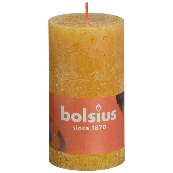 Stumpenkerze Honigwabengelb 130/68mm Rustik Shine Collection