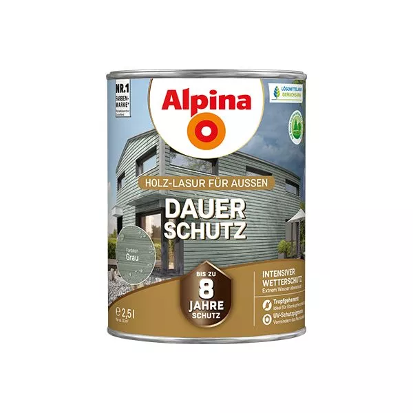 Dauer-Schutz Lasur grau 2,5L