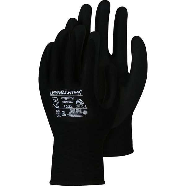 Handschuhe LW-Recycle ONYX  Gr.08  15G Nitril UltraThin,Touch,schwarz
