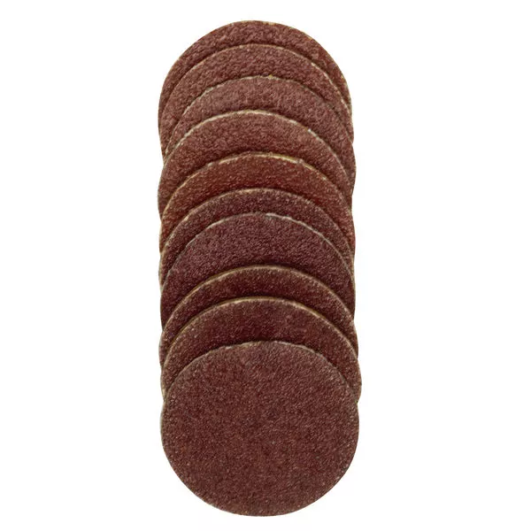 Ersatzschleifscheiben 18mm Korn 120+150 für Gummiteller, je 10 Stück