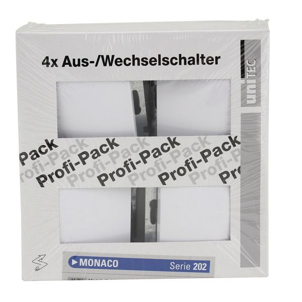 A/W-Schalter Set Monaco Serie202 ultraweiß, 4 Stück