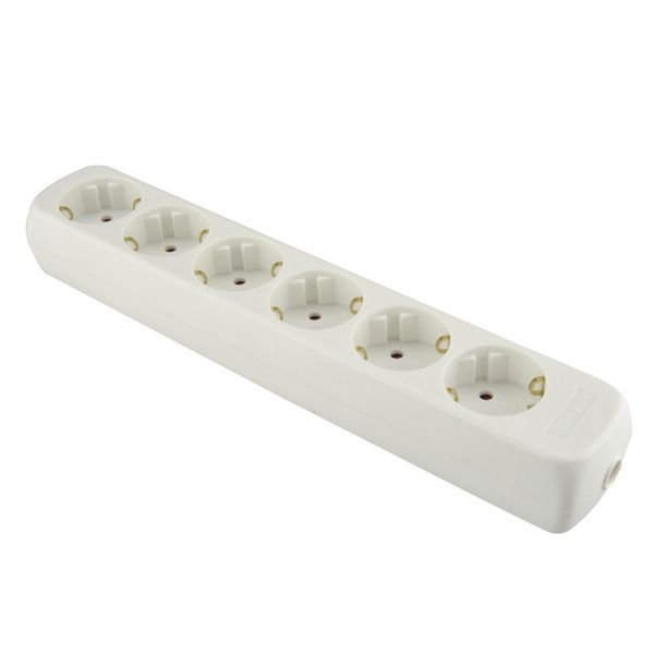 Tischsteckdose 6f KiSi m.Aufhäng.o.Kabel weiß