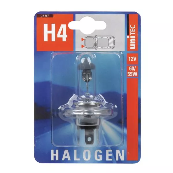 Halogenlampe H4 12V 60/55W P43t Unitec