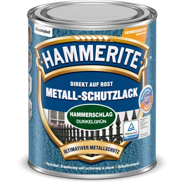 Met.Schutzlack Hammersch. dkl-grün 250ml Hammerite