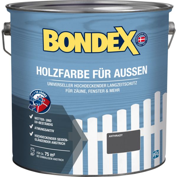 Bondex Holzfarbe außen anthrazit 7,5L